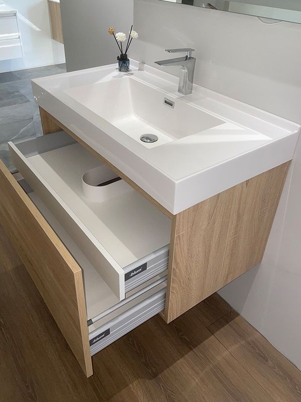 引き出し スライド ユーロスタイル 家具 壁掛け ダブルシンク キャビネット バスケット 浴室 バニティセット