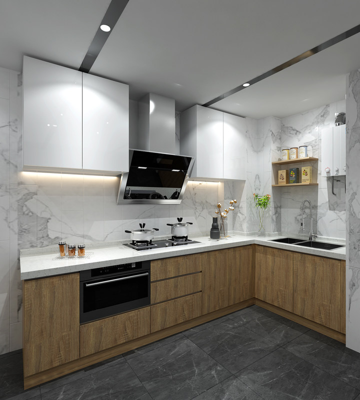 防水防火のメリットとカスタマイゼーションの完全なキッチンキャビネットセット