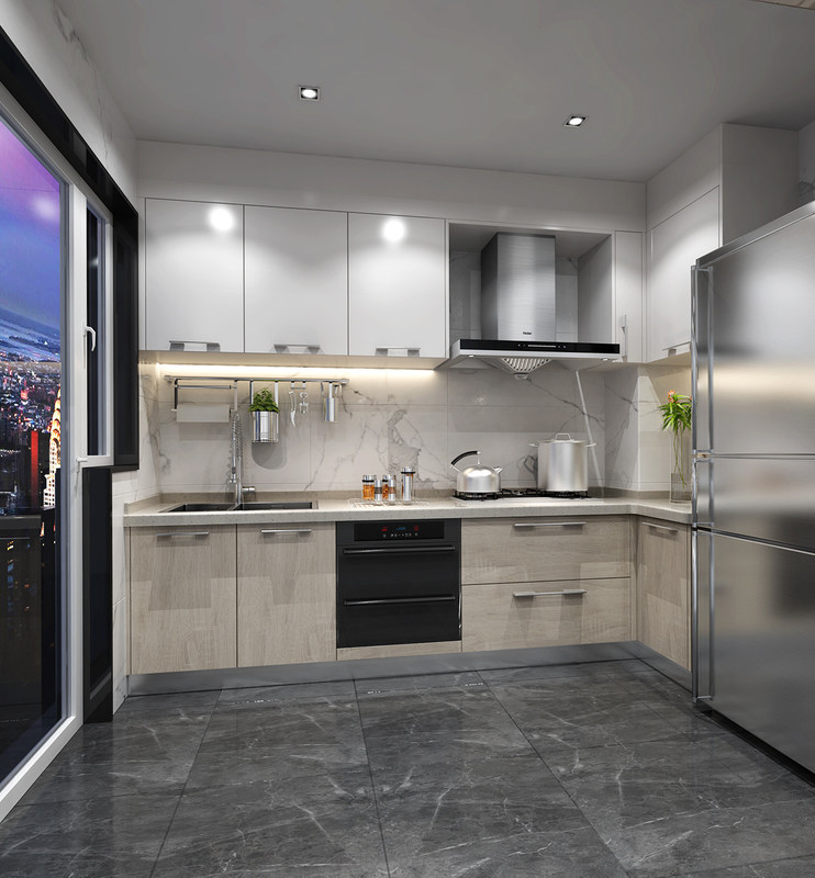 防水防火のメリットとカスタマイゼーションの完全なキッチンキャビネットセット