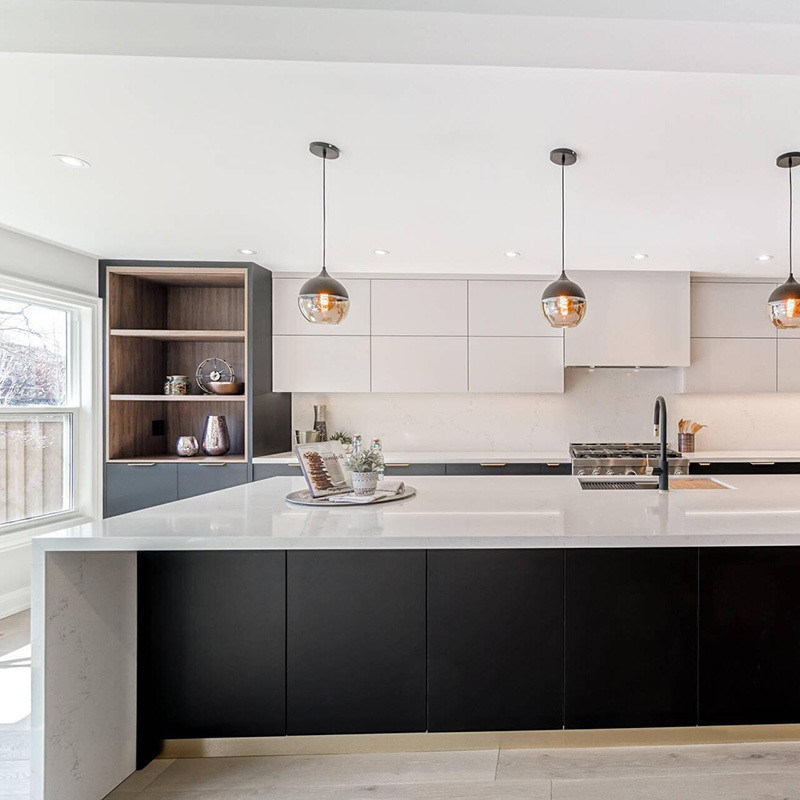 耐水性 耐久性 現代の豪華住宅用 カスタマイズされたフェニールカラー キッチンキャビネット