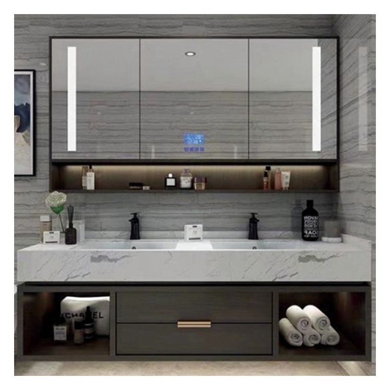 アパートデザインのためのEUROPEANデザインスタイルで人工クォーツトップ壁にマウントされた虚栄心