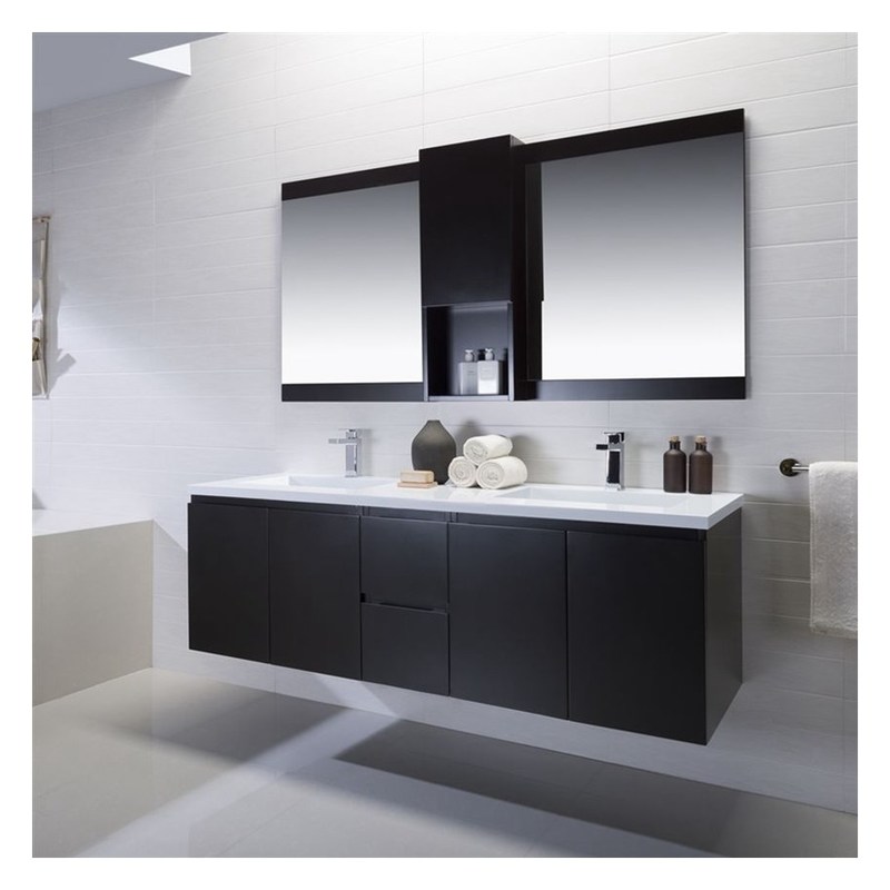 アパートデザインのためのEUROPEANデザインスタイルで人工クォーツトップ壁にマウントされた虚栄心