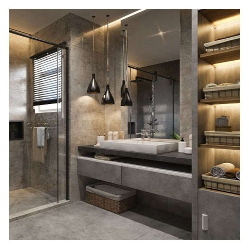 アパートデザインのためのEUROPEANデザインスタイルで人工クォーツトップ壁にマウントされた虚栄心