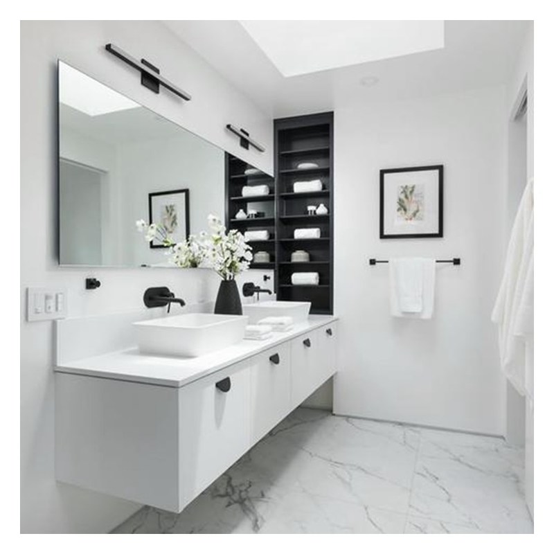 パーソナライズド カラー 高光沢 アクリル浴室 キャビネット ダブルシンクと壁マウント