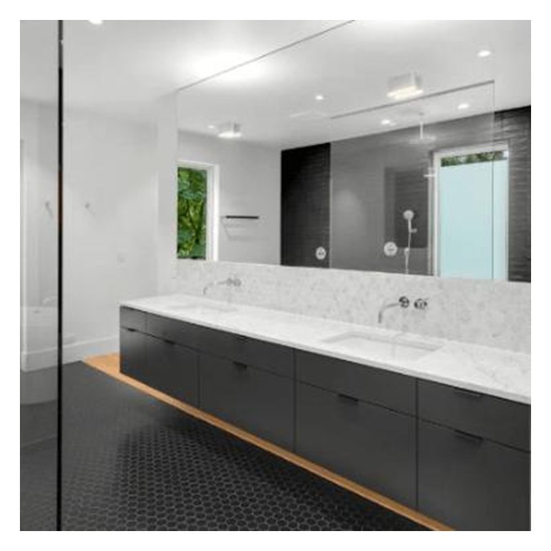 パーソナライズド カラー 高光沢 アクリル浴室 キャビネット ダブルシンクと壁マウント