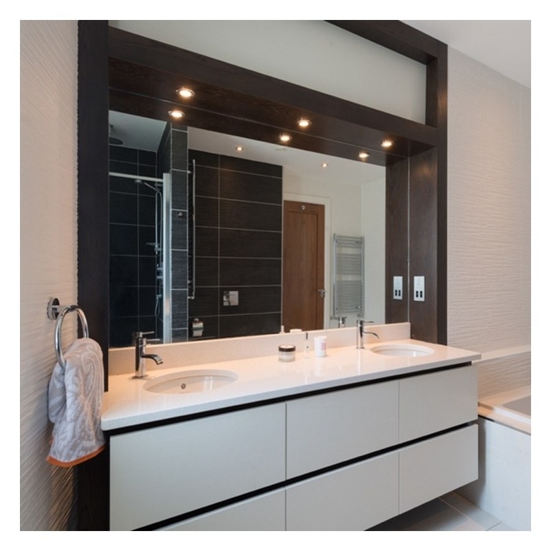 パーソナライズド カラー 高光沢 アクリル浴室 キャビネット ダブルシンクと壁マウント