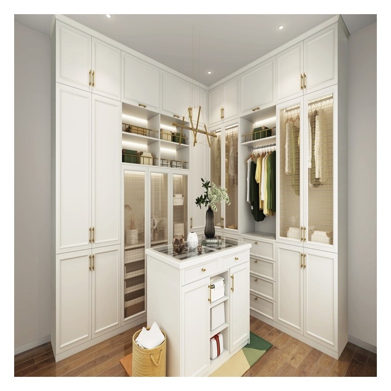 ヨーロッパ 固木 ウォーク イン クローゼット キャビネット 家庭用 寝室 セット 家具