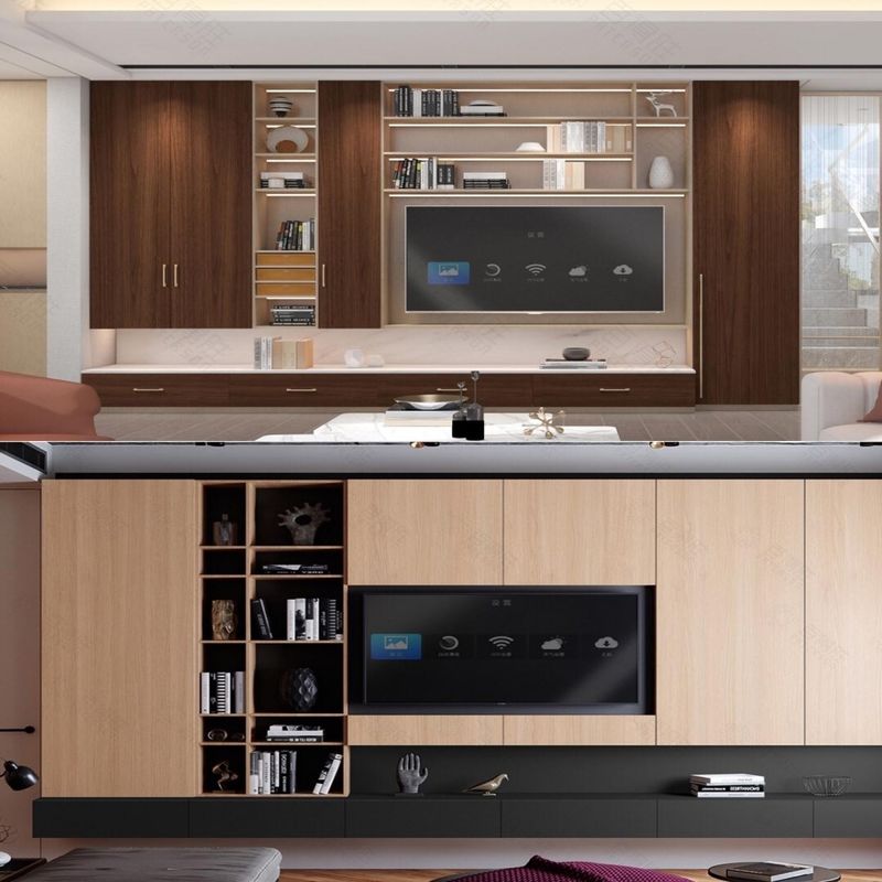 オーダーメイド モダンデザイン テレビラック 高級住宅の木製テレビ壁棚