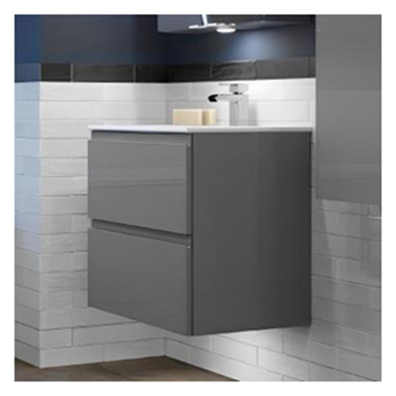 マシッドウッド 丸 吊り 洗面台 シンク と 小 フォーマット 輝く 仕上げ