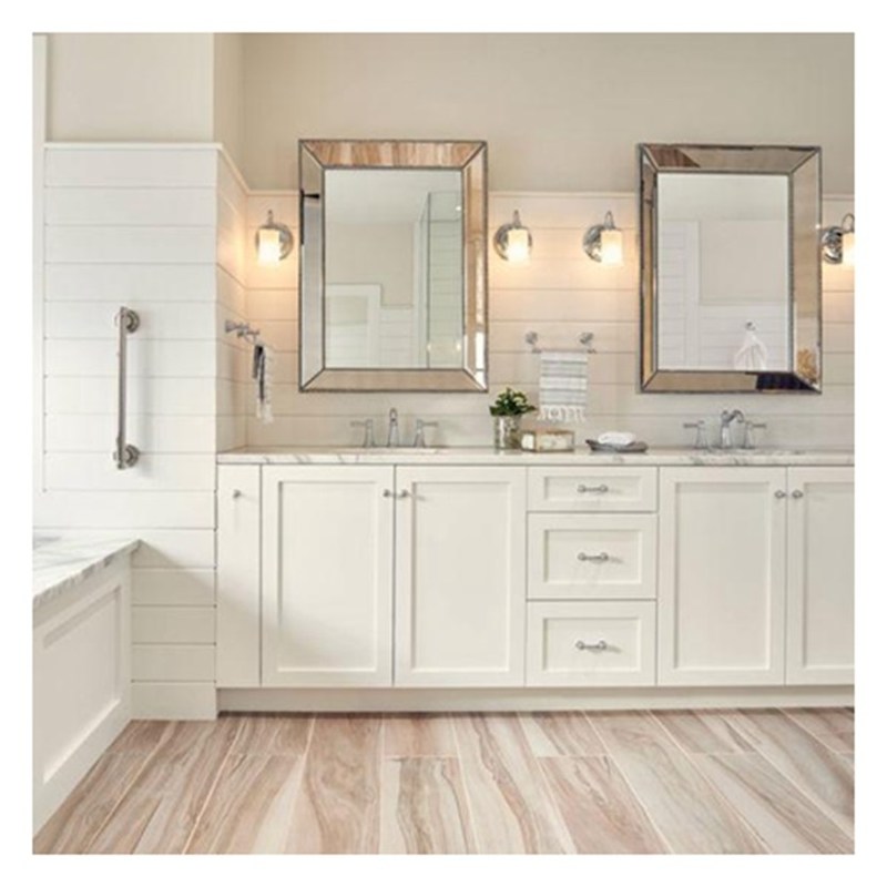 シャイカースタイル ホワイトラック 超防水 大型 バスルーム キャビネット バニティ コンボ