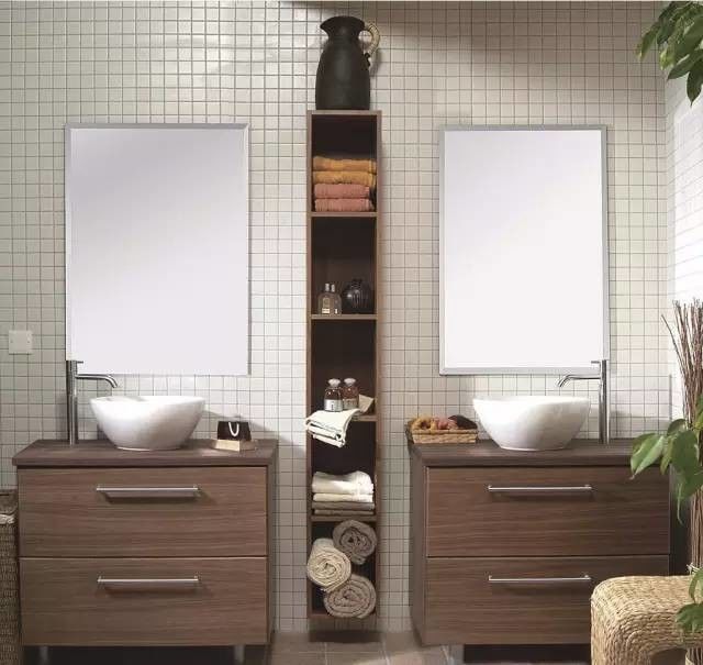 YALIGのミラーとカウンタータップを含む小型トイレ用の固木キャビネットバニティ