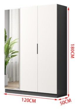 郵便包装 YALIG モダン シンプル 寝室 ダブル ドア アパート用 クローゼット デザイン