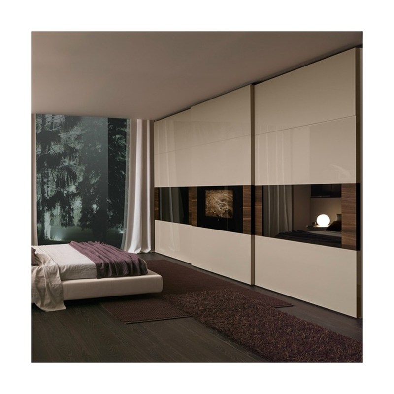 寝室家具 スライドドア 壁紙 木造型 キャビネット