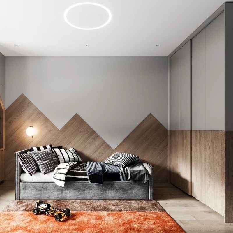 寝室家具 スライドドア 壁紙 木造型 キャビネット